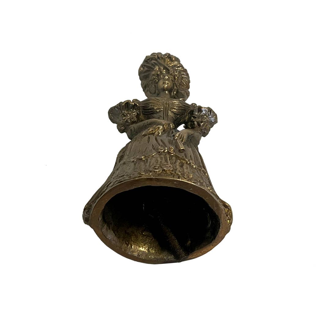 Antiqued Brass Colonial Lady Table Bell | Home Accents