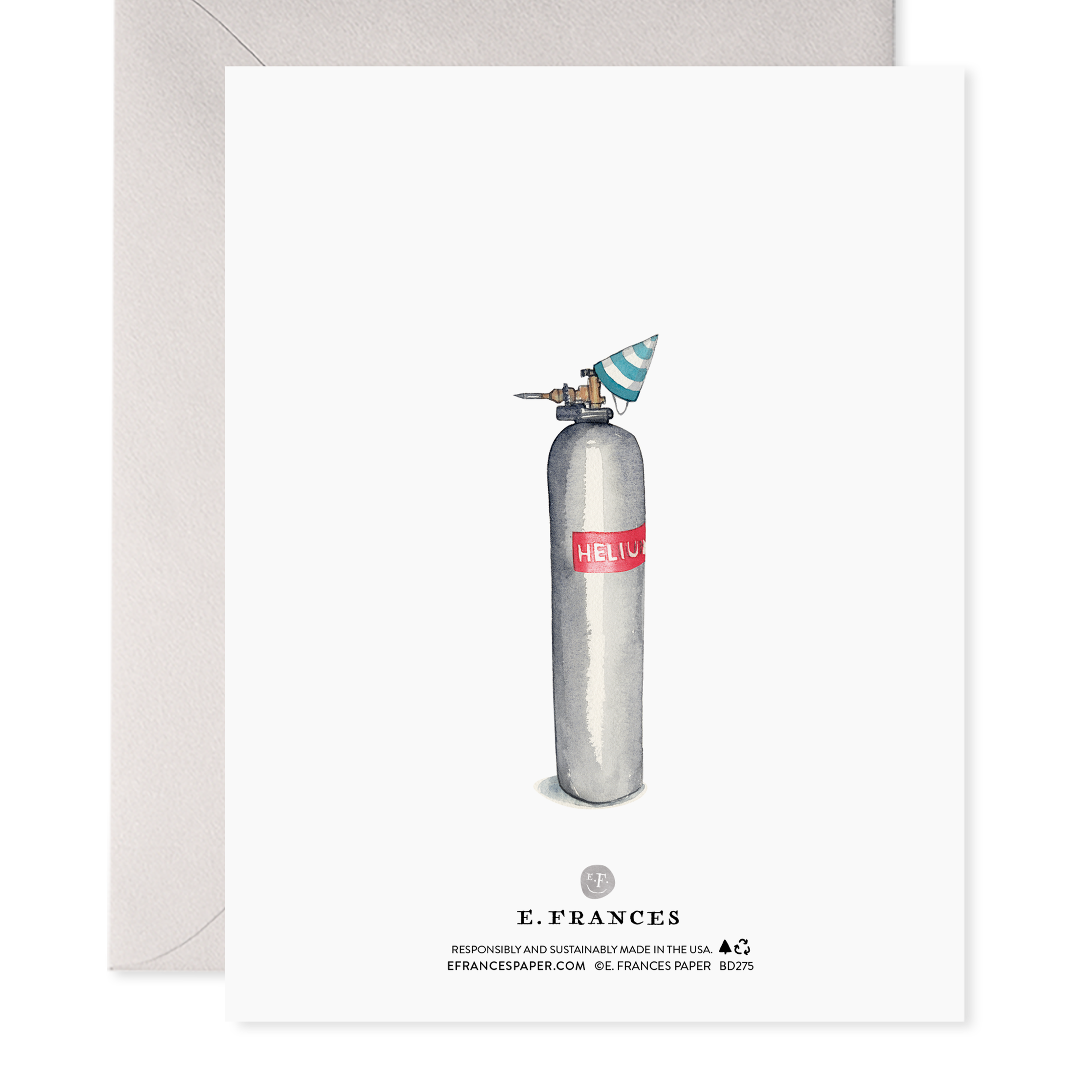 Helium 50 Birthday Greeting Card