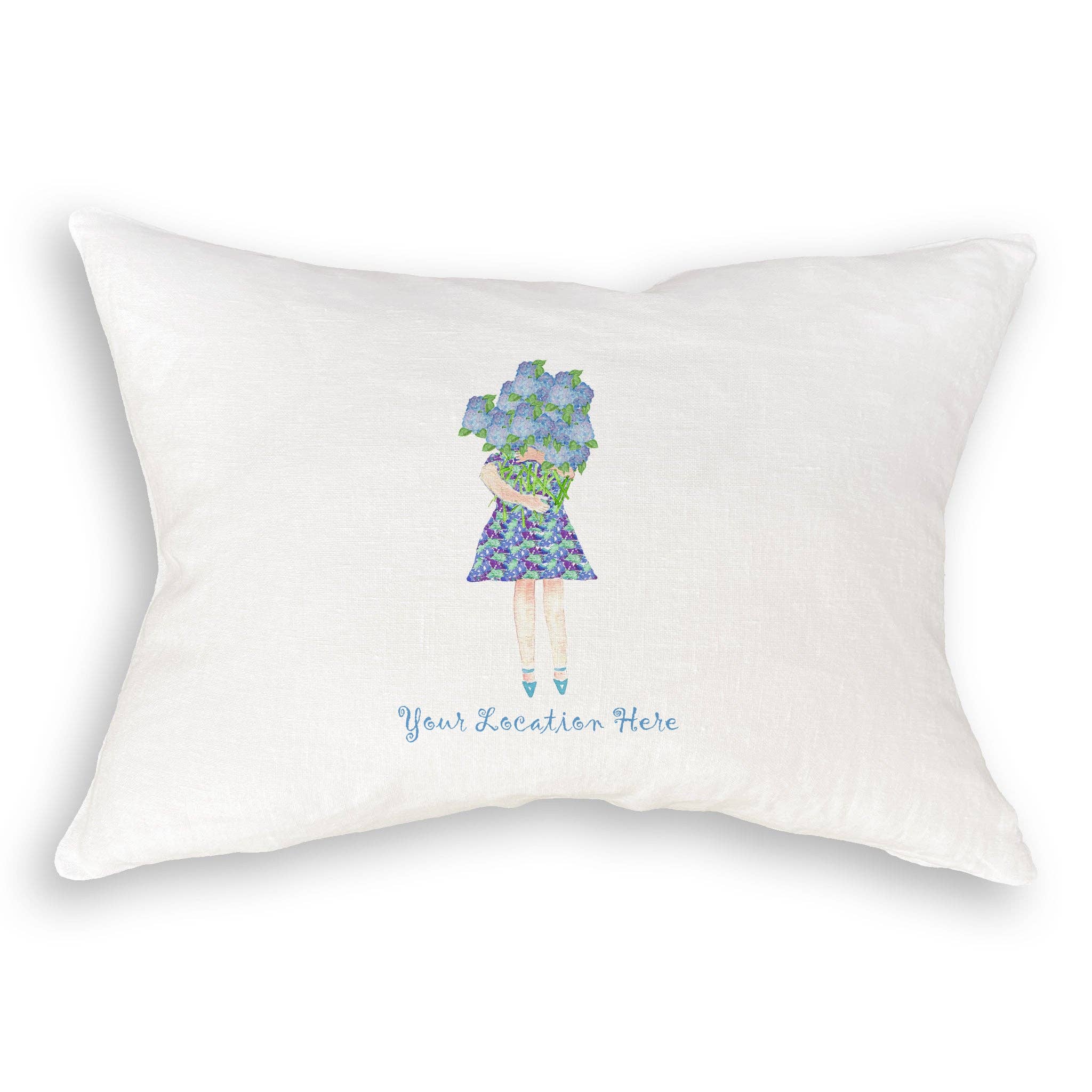 Lady with Hydrangeas Notecard & Hand Towel