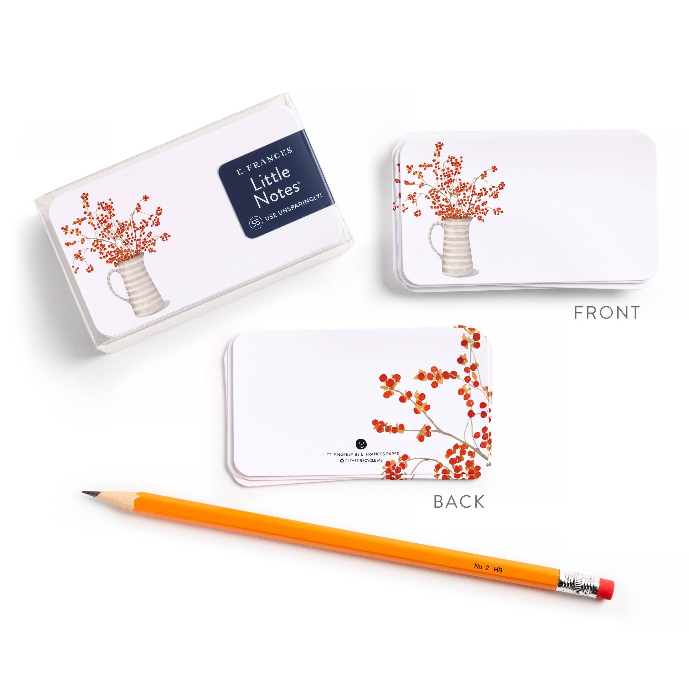 Autumn Berry Pitcher Little Notes® – Notecards, Set of 55