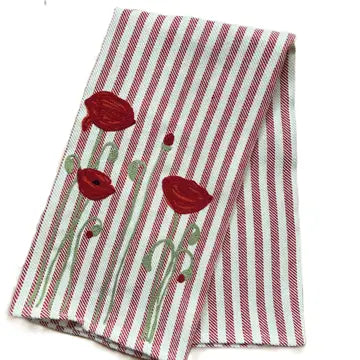 Busatti Red Poppi Kitchen Towel