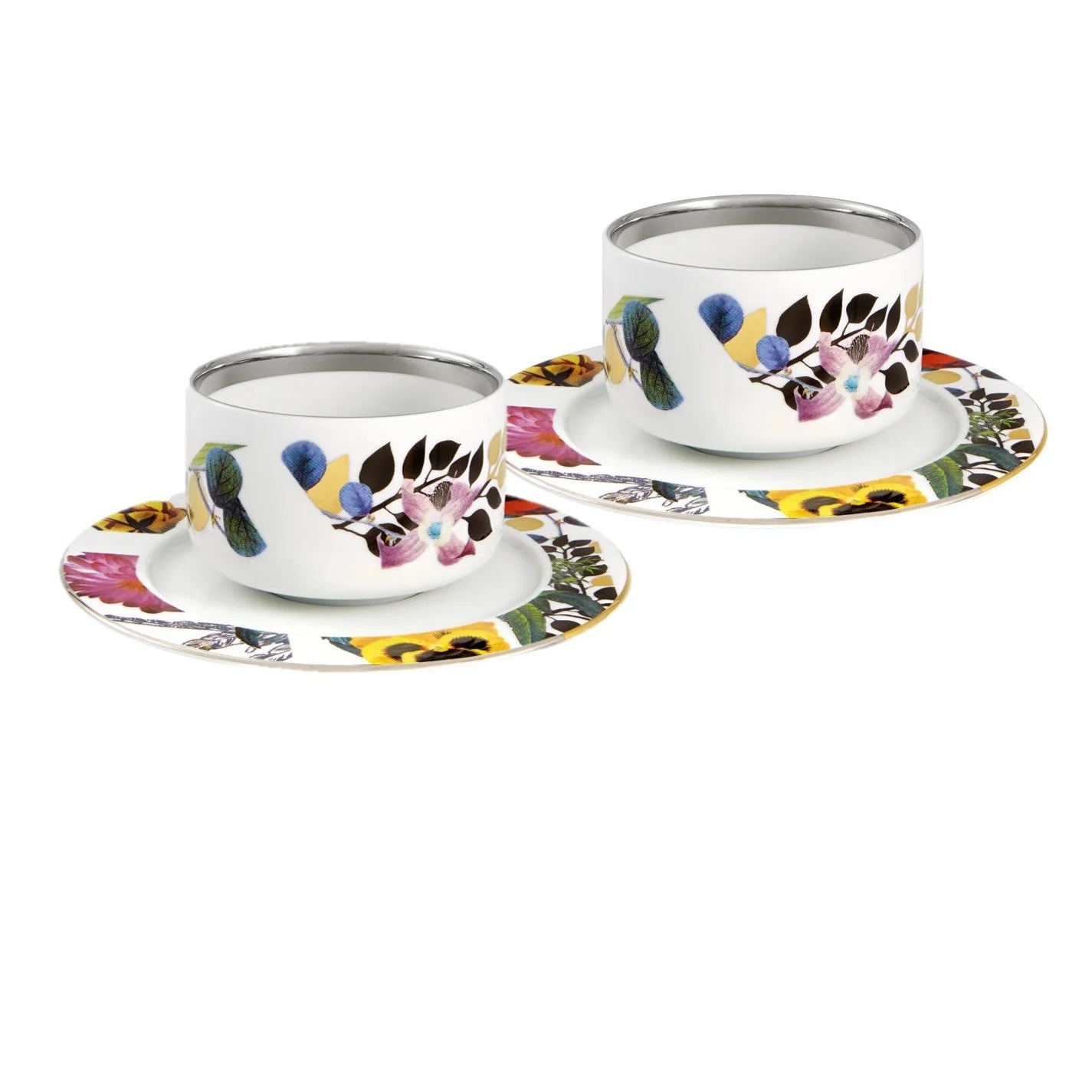 Vista Alegra Set of 2 Coffee Cups & Saucers Primavera