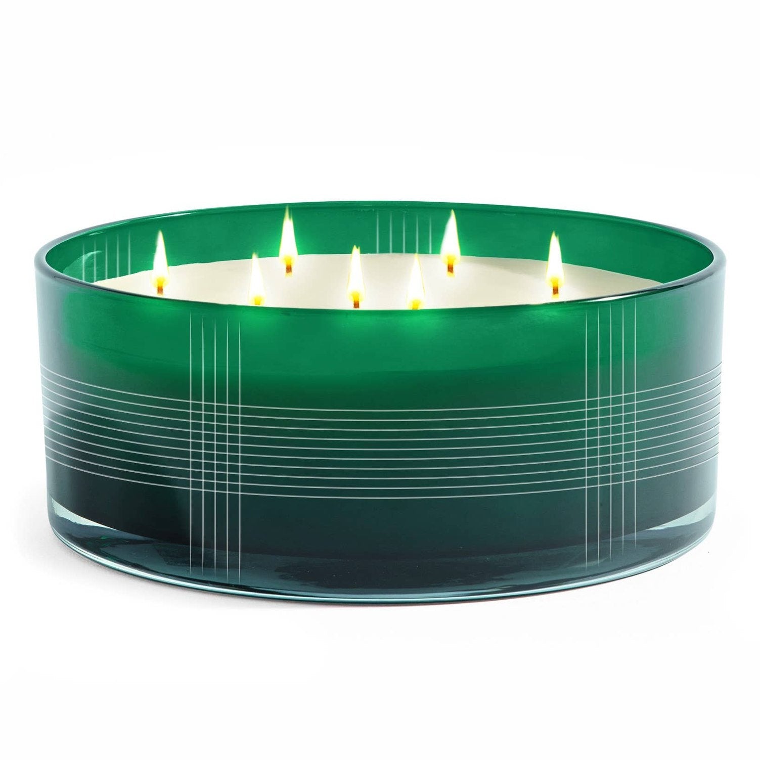 Mistletoe & Holly Plaid Centerpiece Candle