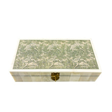 Load image into Gallery viewer, William Morris Tulip Printed Jewelry Storage Bone Box | Home
