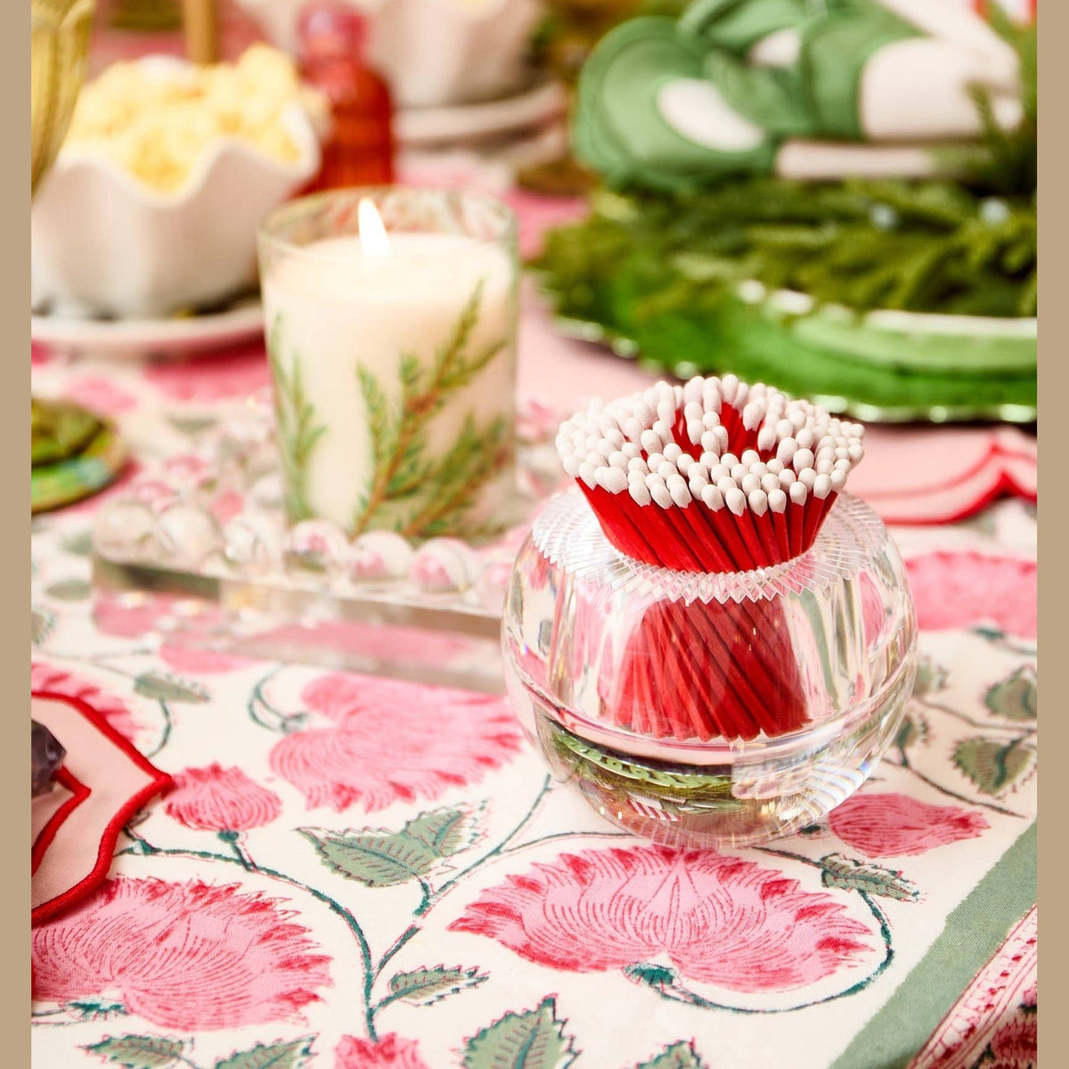 Round Match Striker - Candy Cane Matches