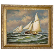 Load image into Gallery viewer, Puritan and Genesta Vintage Painting Print on Canvas
