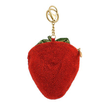 Load image into Gallery viewer, Berry Beautiful Strawberry Beaded Coin Purse
