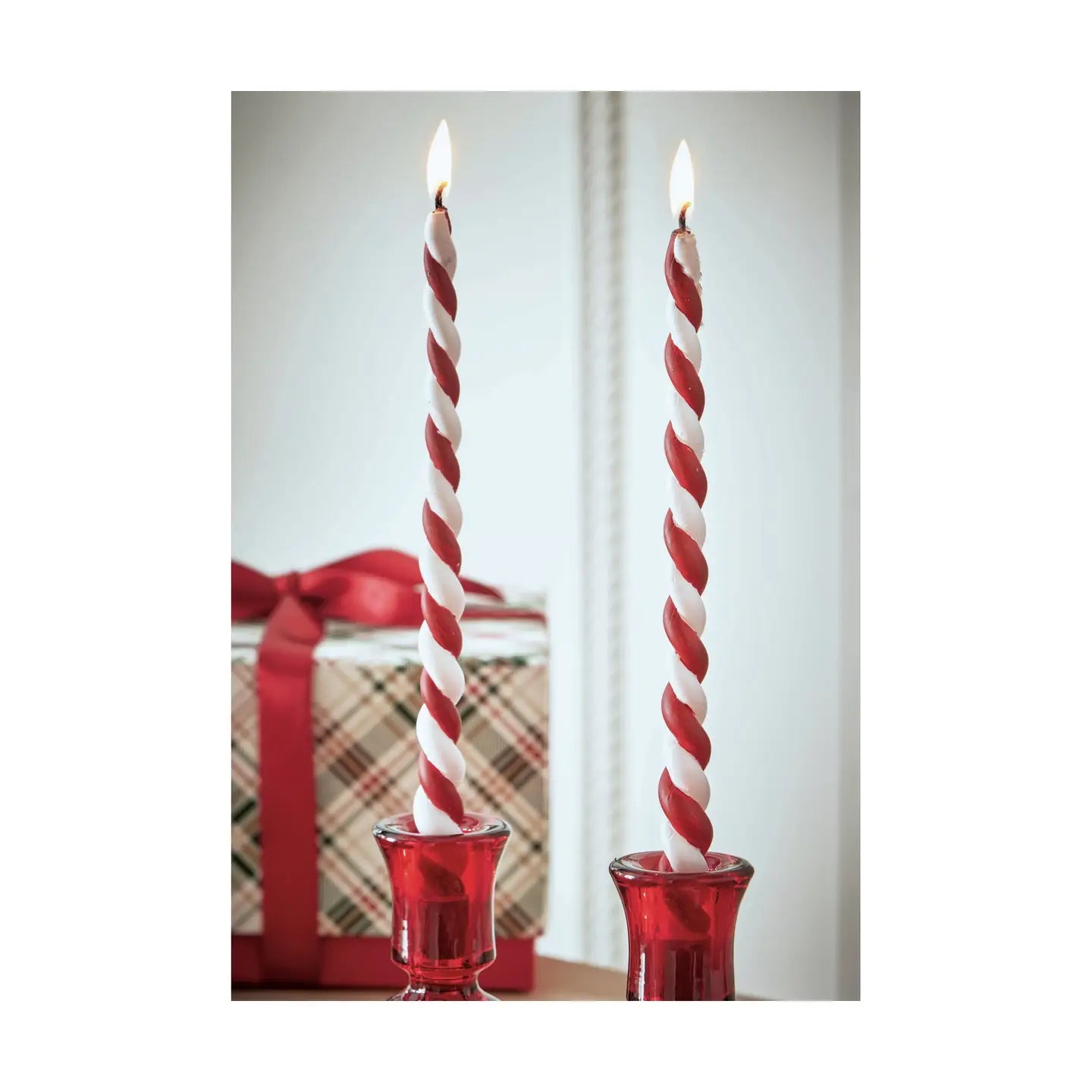 Christmas Twist Taper Candles
