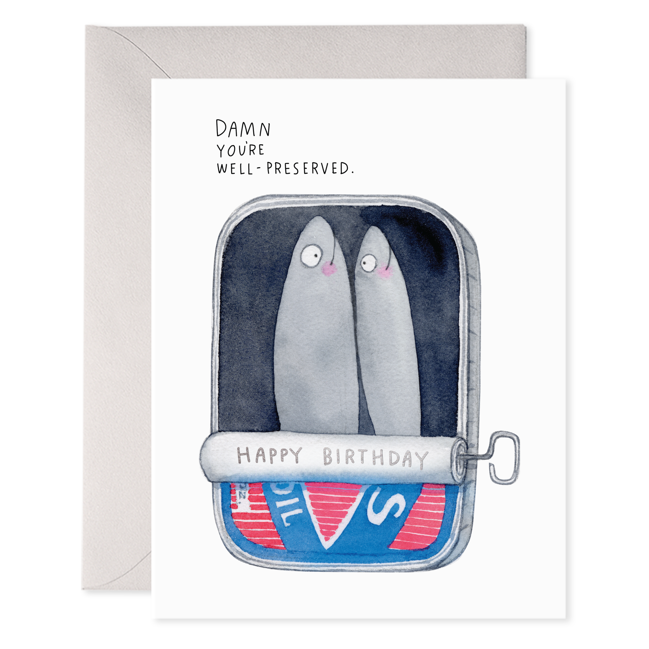 Sardines Birthday Greeting Card