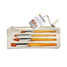 Load image into Gallery viewer, Paintbrush Set - Nylon Filament in Canvas Bag - 8 Assorted
