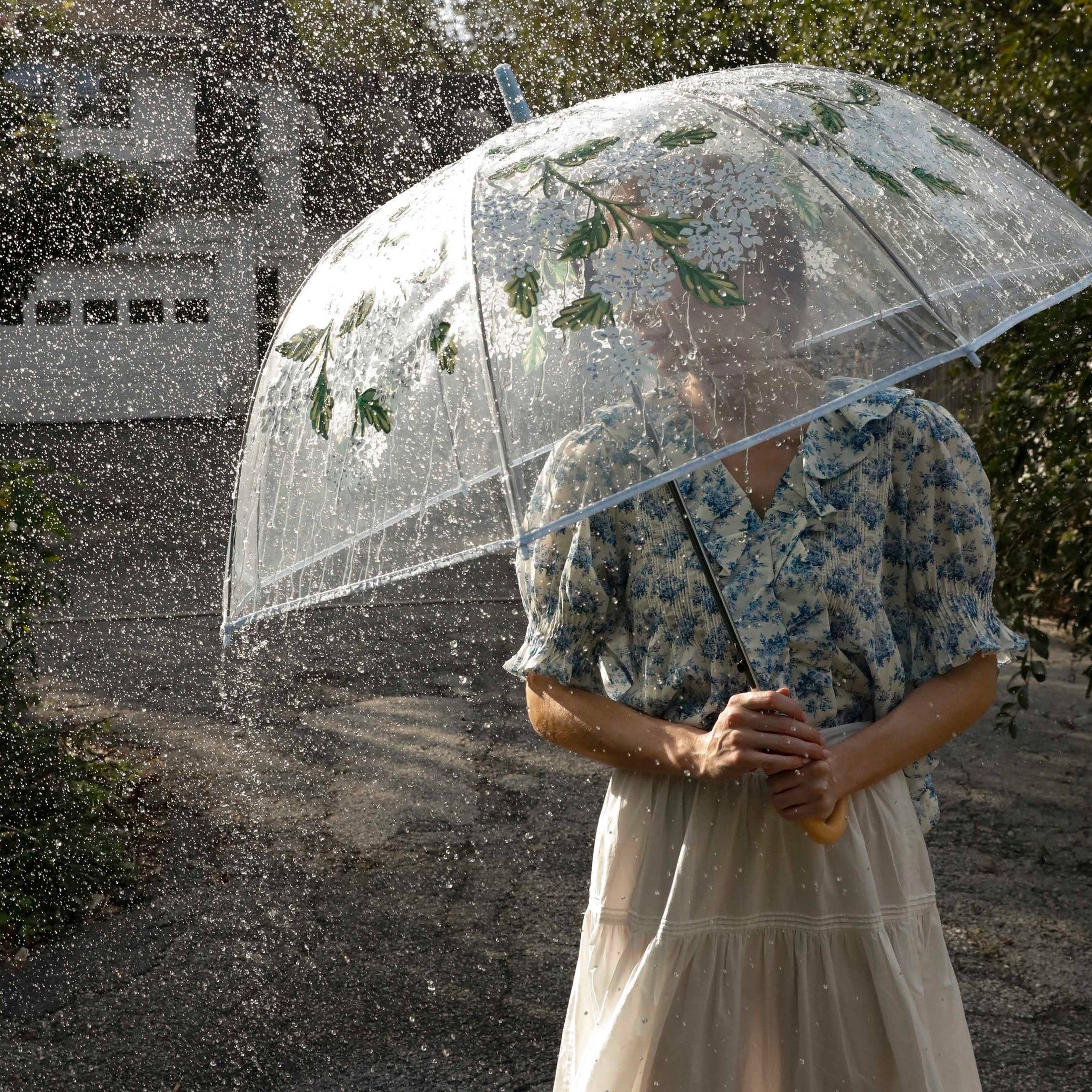 Hydrangea Clear Umbrella