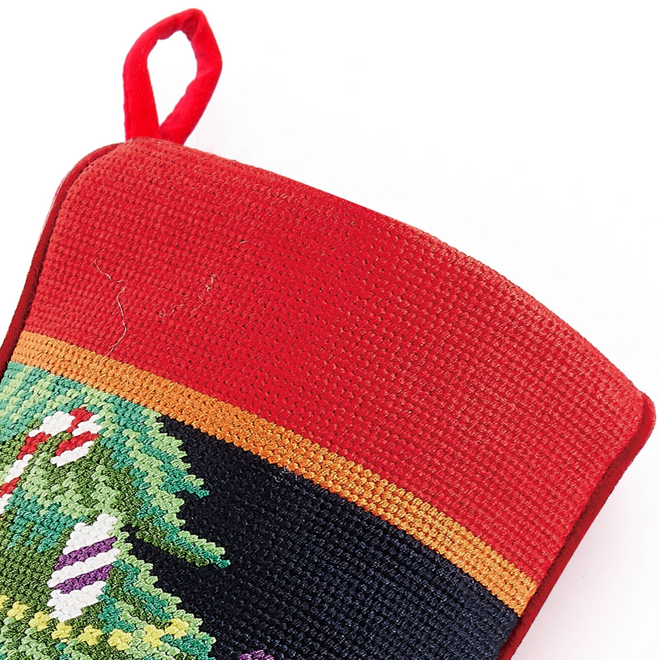 Toy Train Embroidered Stocking