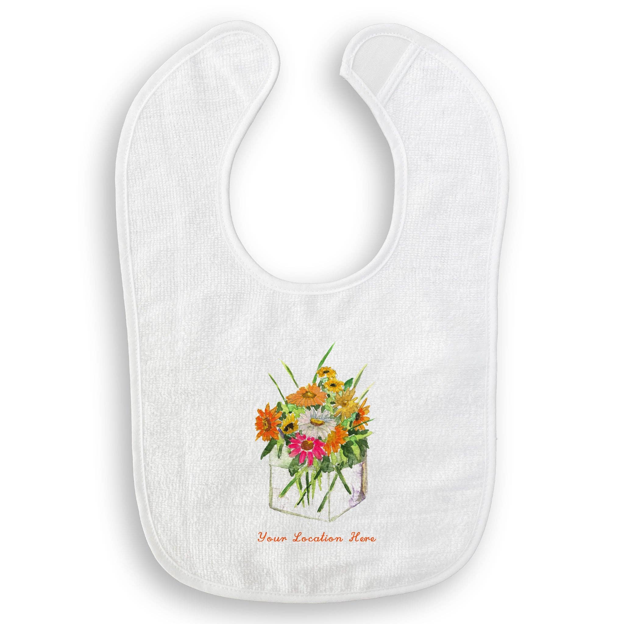 Square Vase with Flowers and Location