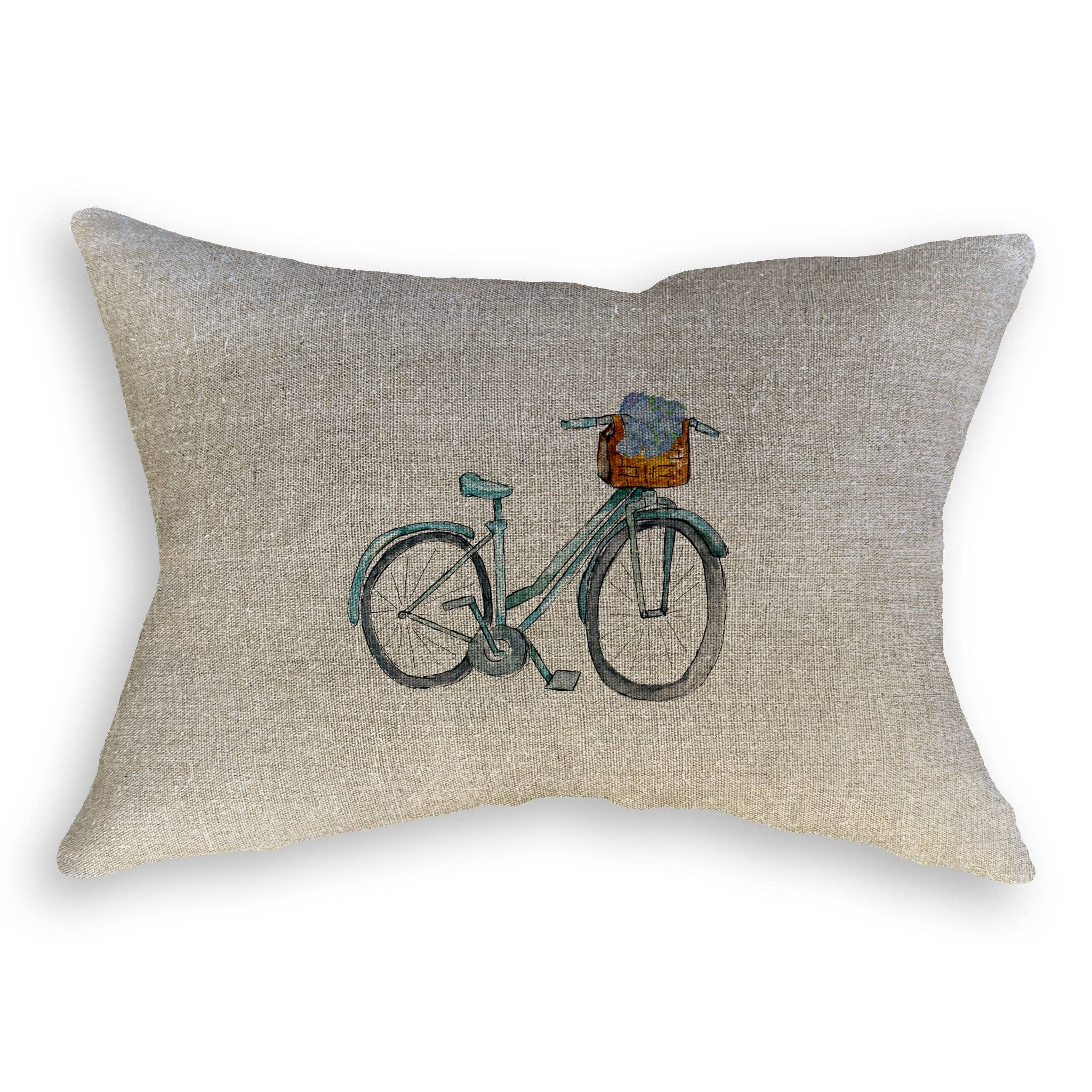Blue Bike with Hydrangeas