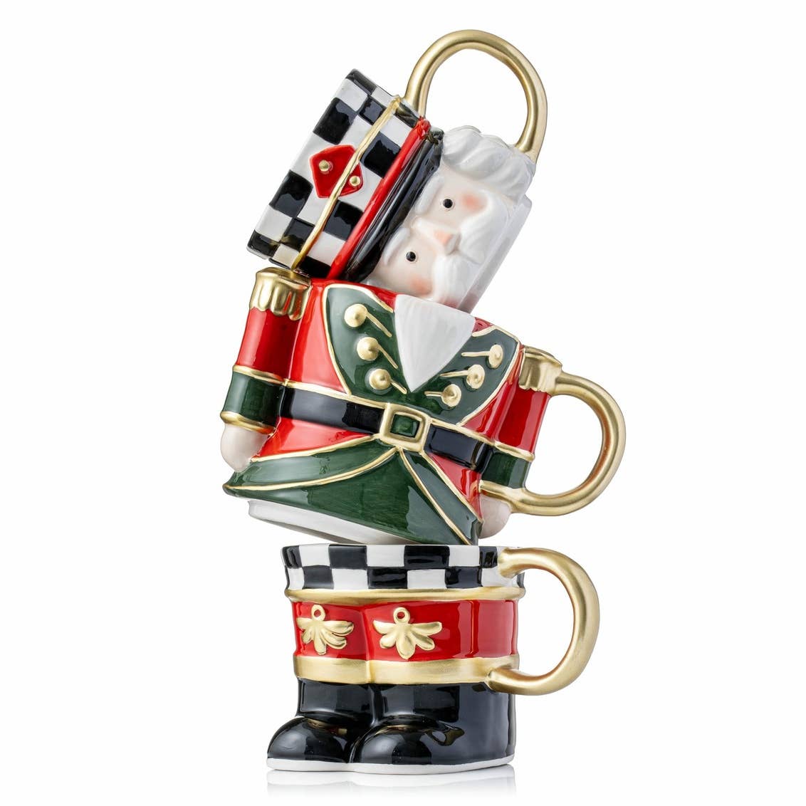 Nutcracker Stacking Mugs, Set of 3 - Holiday - Christmas