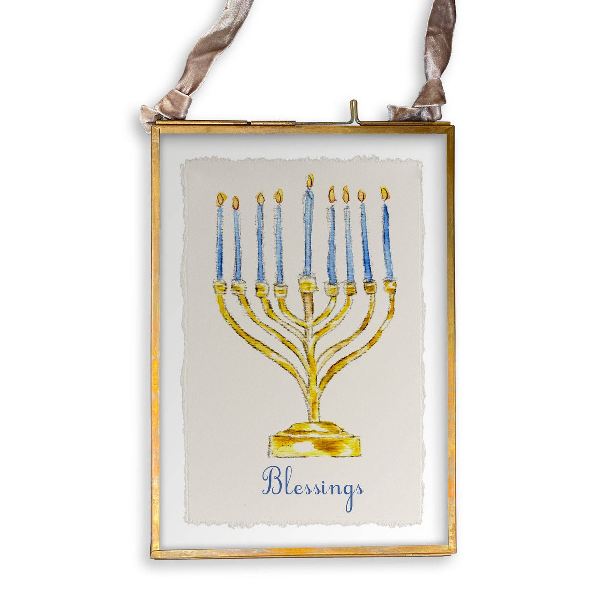 Menorah with Blessings