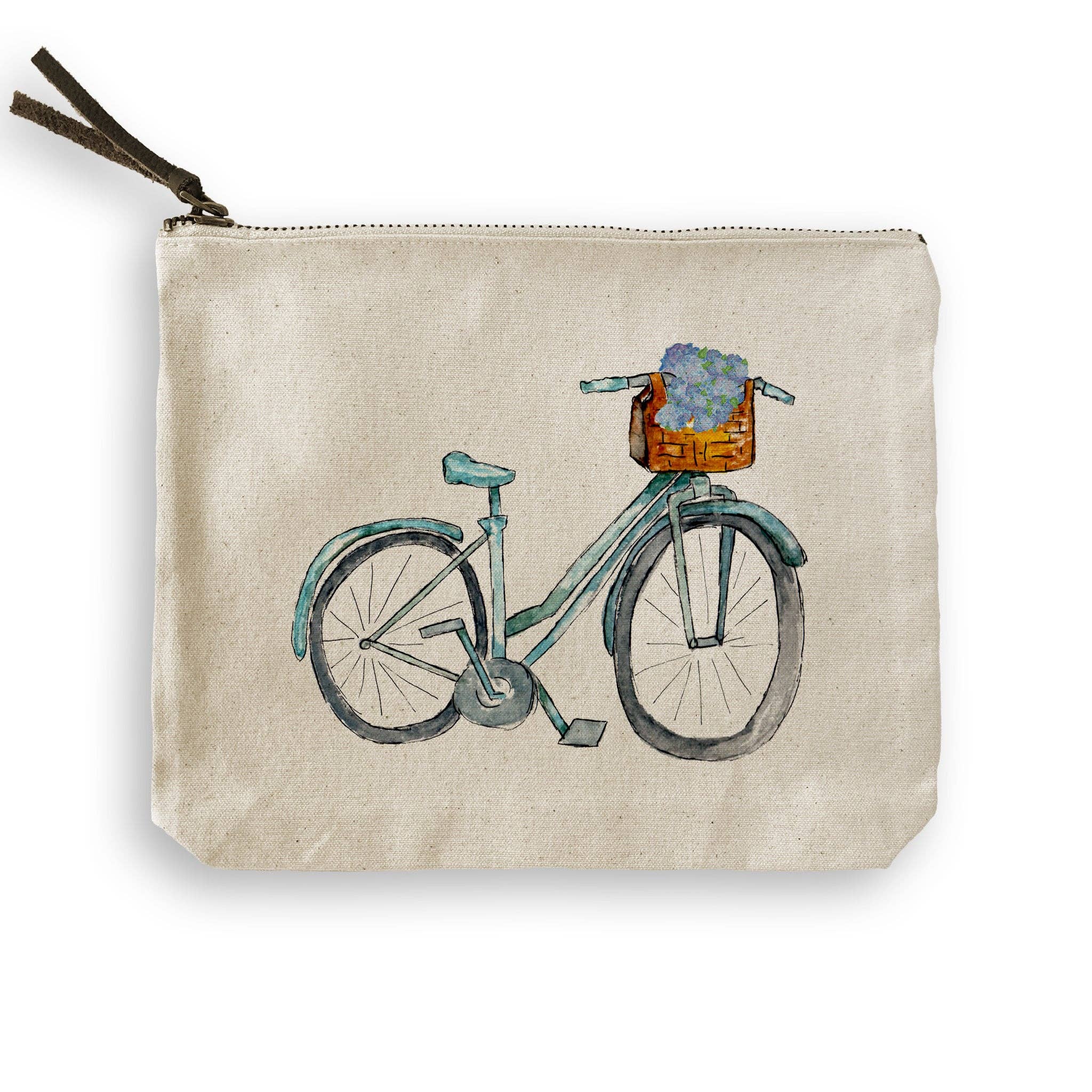 Blue Bike with Hydrangeas