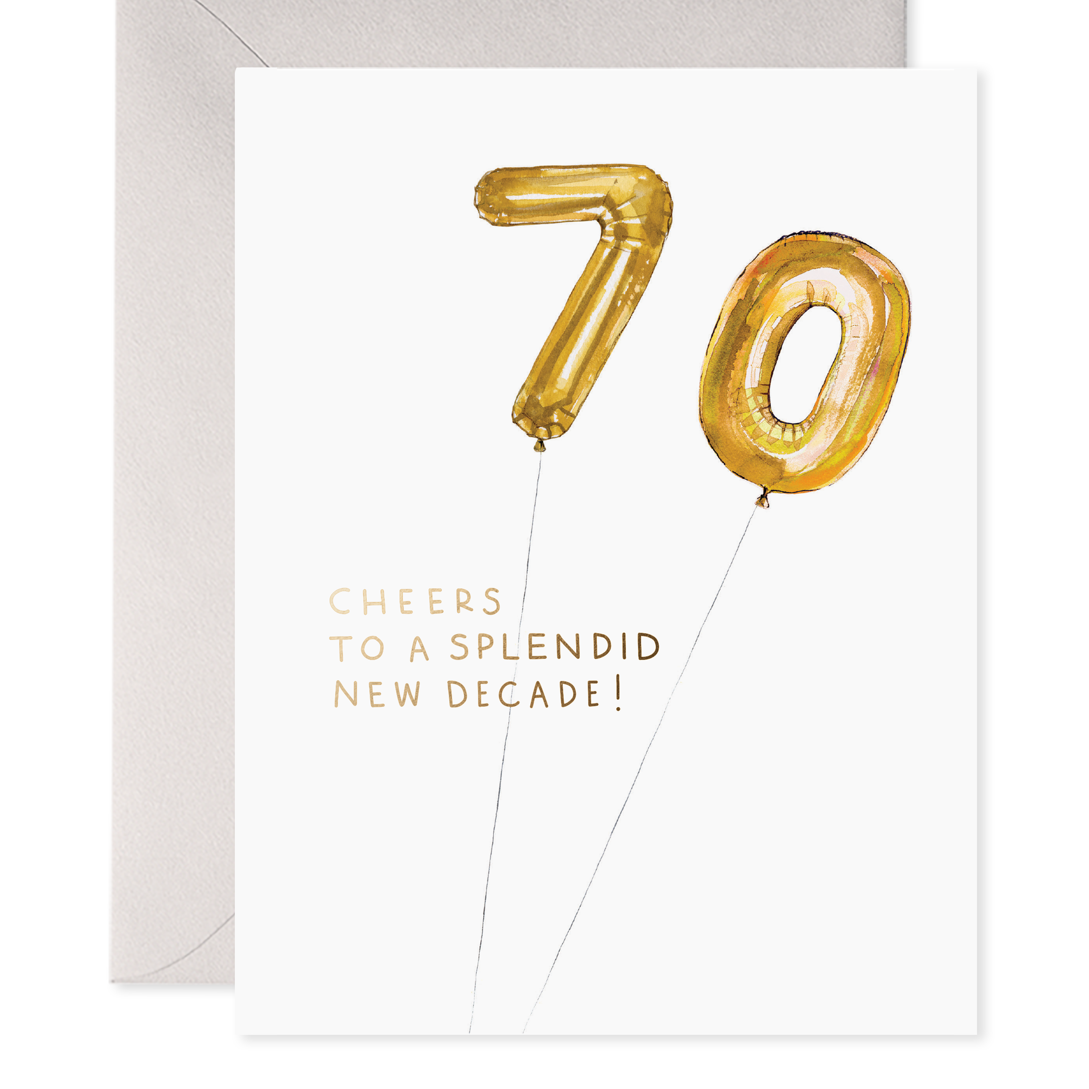 Helium 70 Birthday Greeting Card