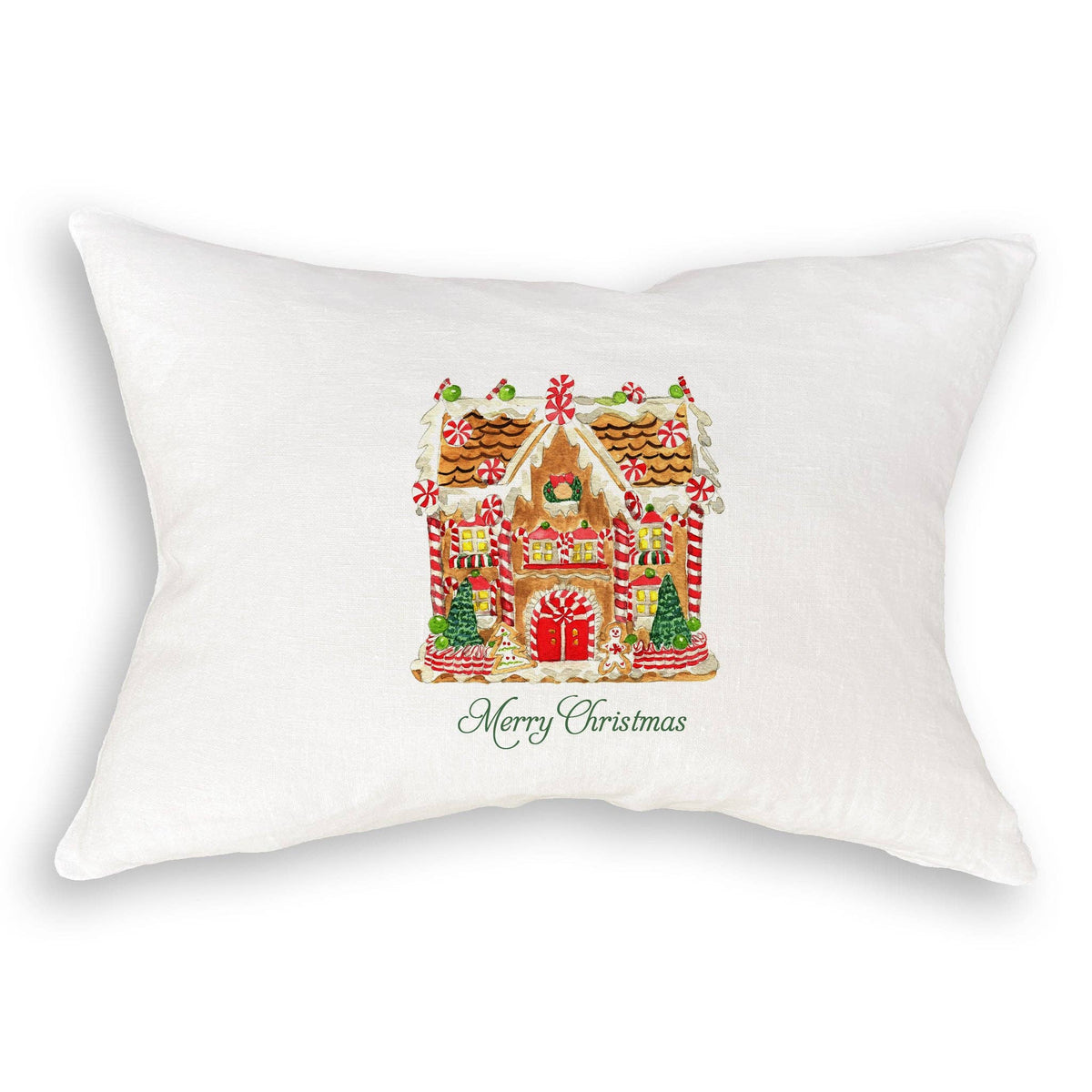 Gingerbread House with Merry Christmas Kitchen Towel