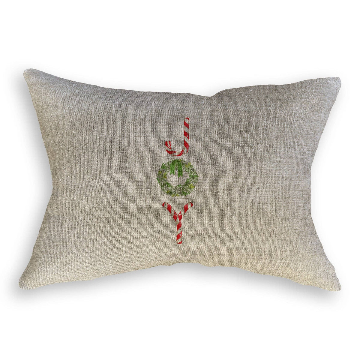 Joy with Candy Canes and Wreath Kitchen Towel