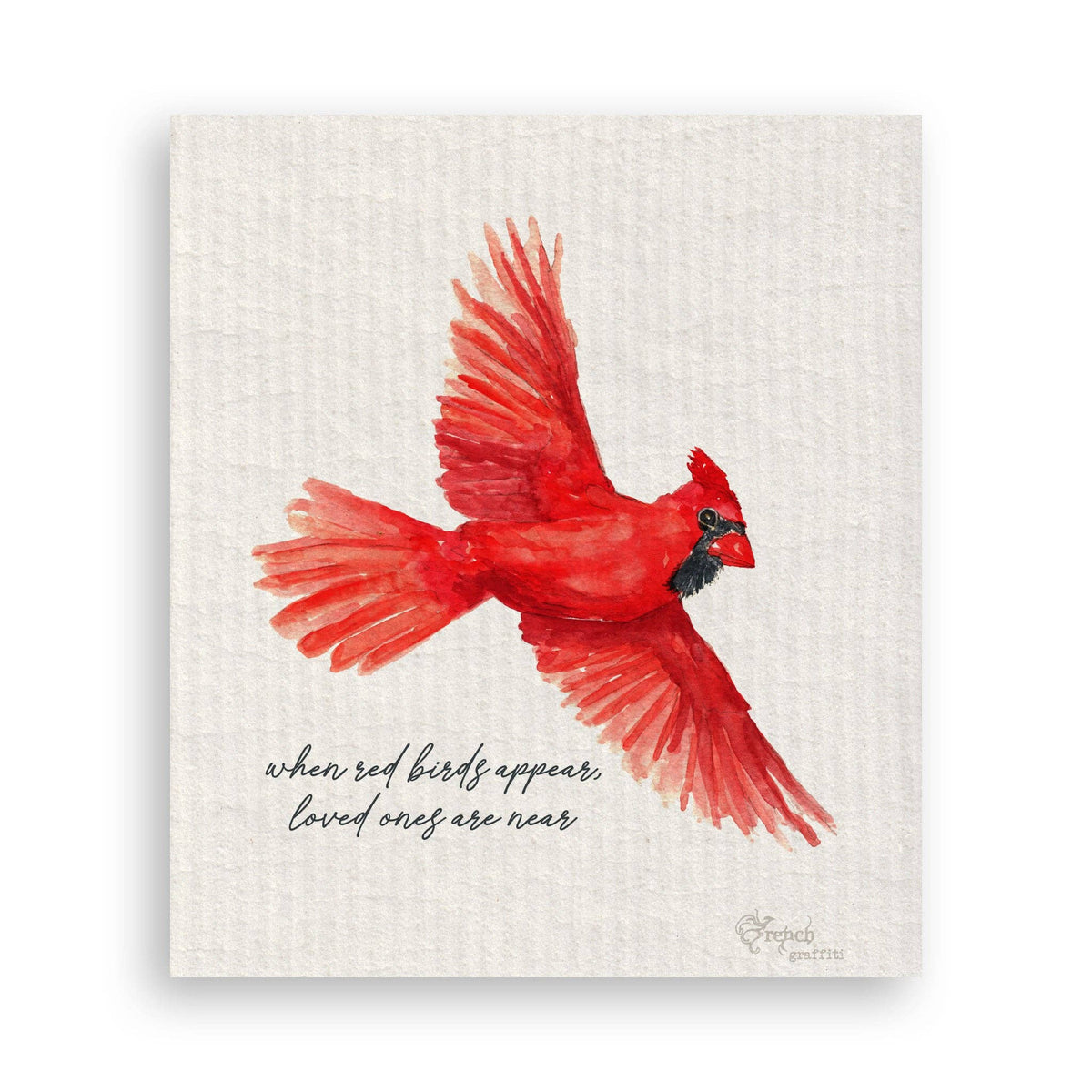 Flying Cardinal Kitchen Towel