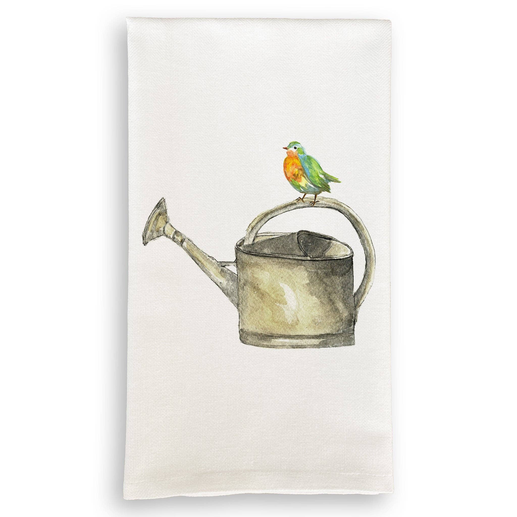 Watering Can with Bird