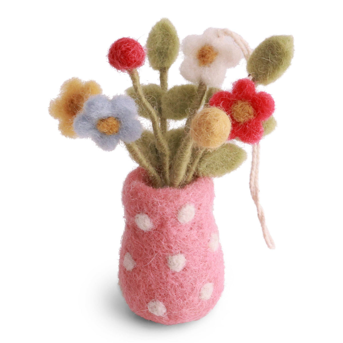 Vase w/Dots & Flowers
