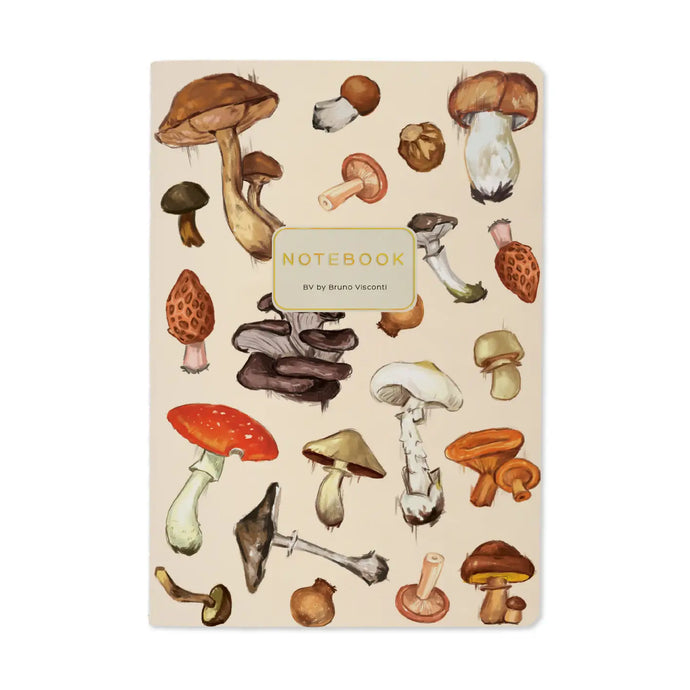 BV Notebook Mushrooms on White