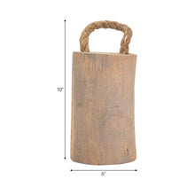Load image into Gallery viewer, Object - Brown Wood Door Stopper with Rope Handle, 10 in.
