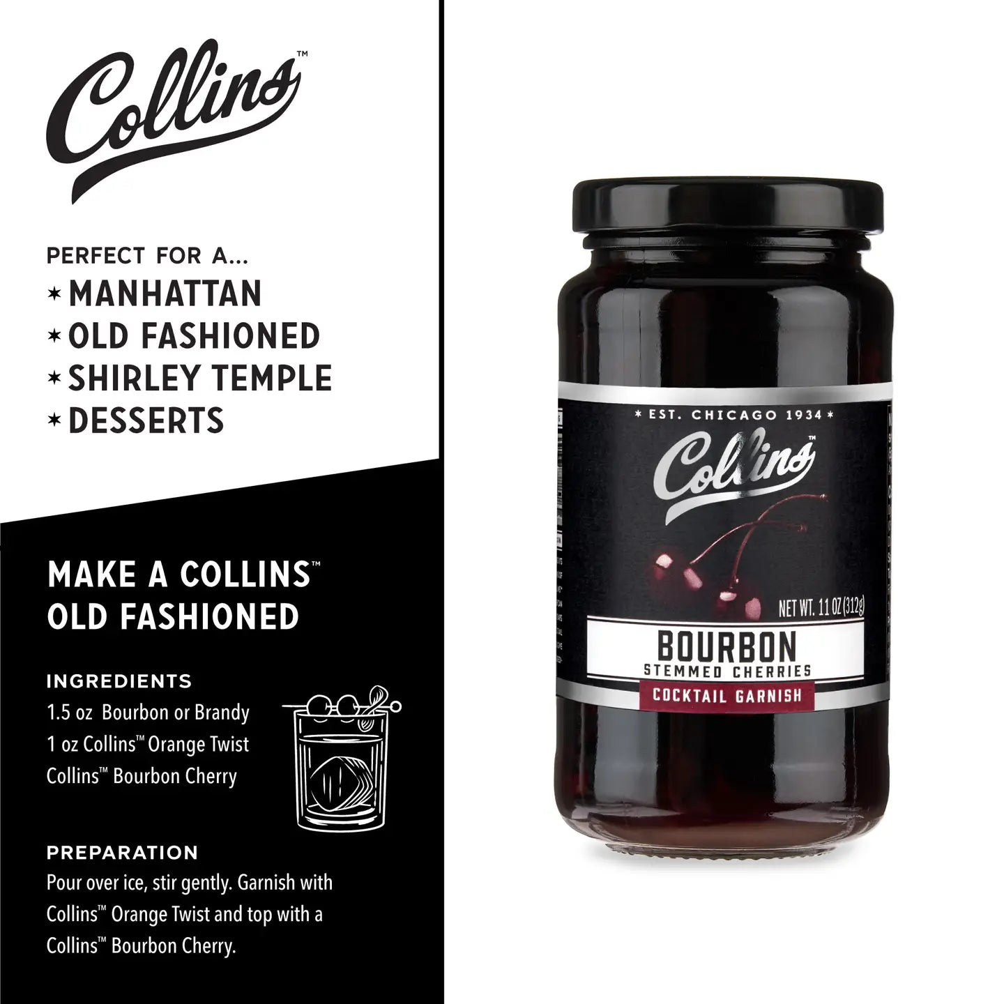 Bourbon Soaked Cherries - 11oz