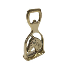 Load image into Gallery viewer, Solid Brass Horse Head and Stirrup Bottle Opener | Barware
