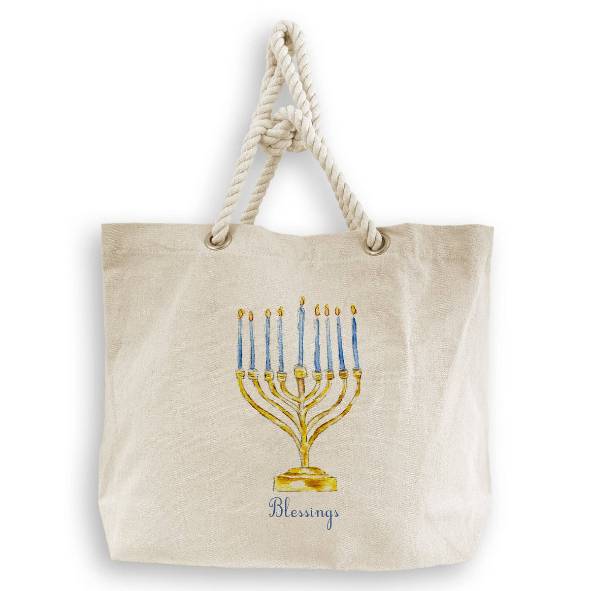 Menorah with Blessings