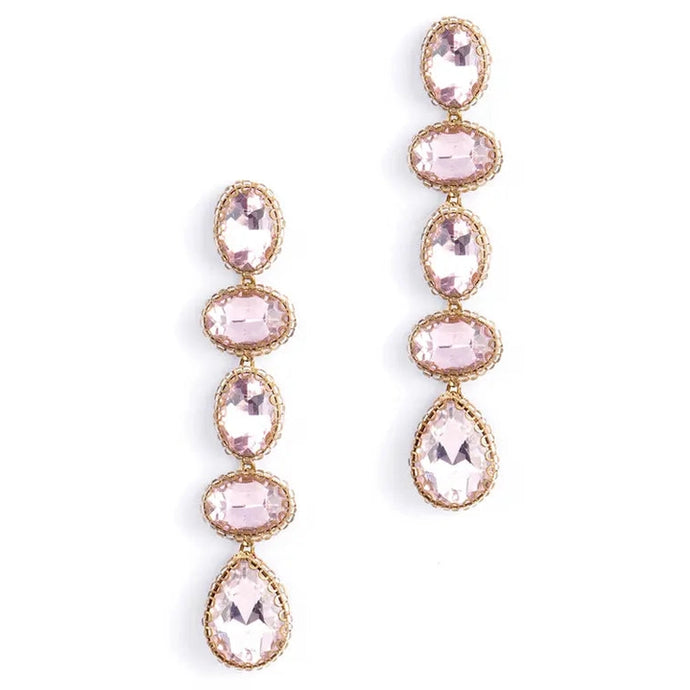 Deepa Gurnani - Tyra Drop Earrings (Baby Pink)