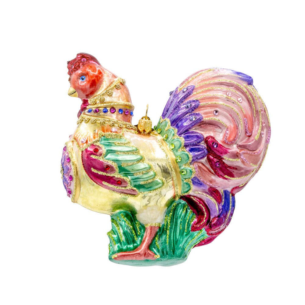 Lavish Rooster Ornament
