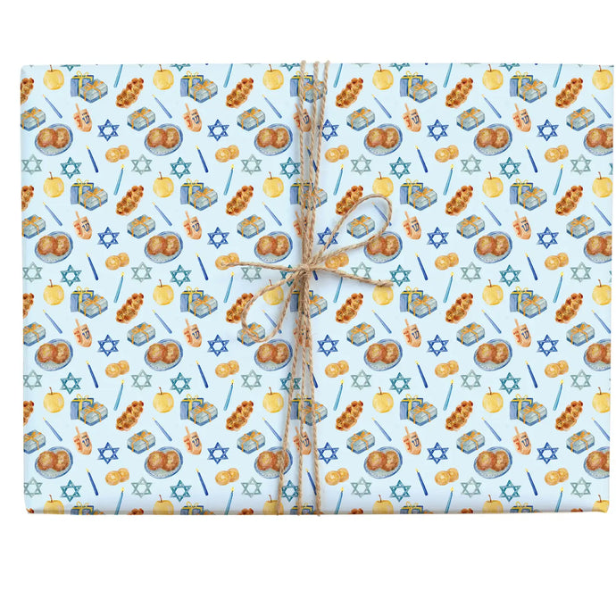 Happy Hanukkah Gift Wrap Roll - Wrapping Paper