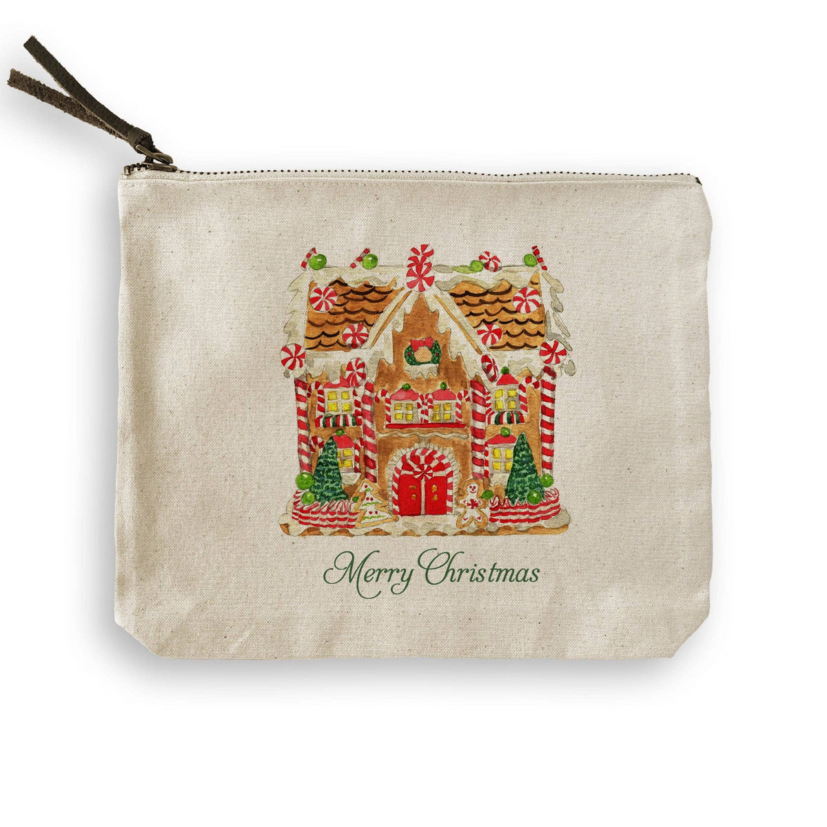 Gingerbread House with Merry Christmas Kitchen Towel