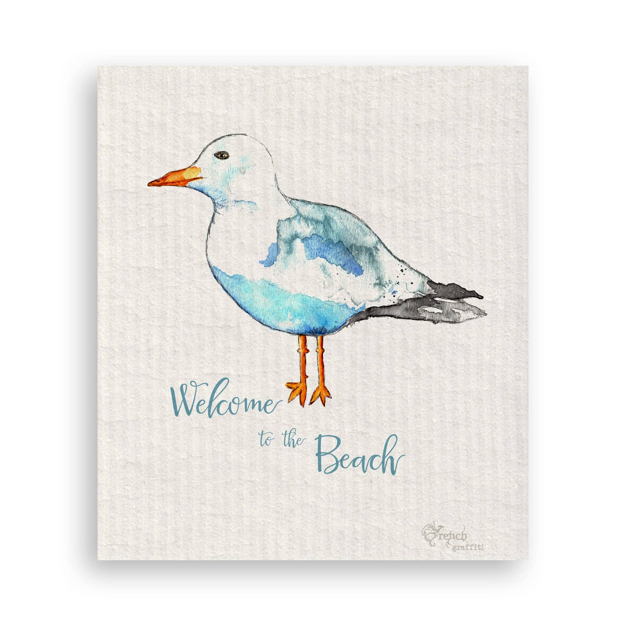 Seagull with Welcome to the Beach
