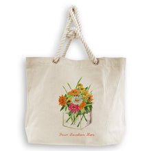 Load image into Gallery viewer, Square Vase with Flowers and Location
