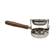 Load image into Gallery viewer, Stainless Steel Tea Strainer &amp; Drip Cup with Wood Handle, 6”
