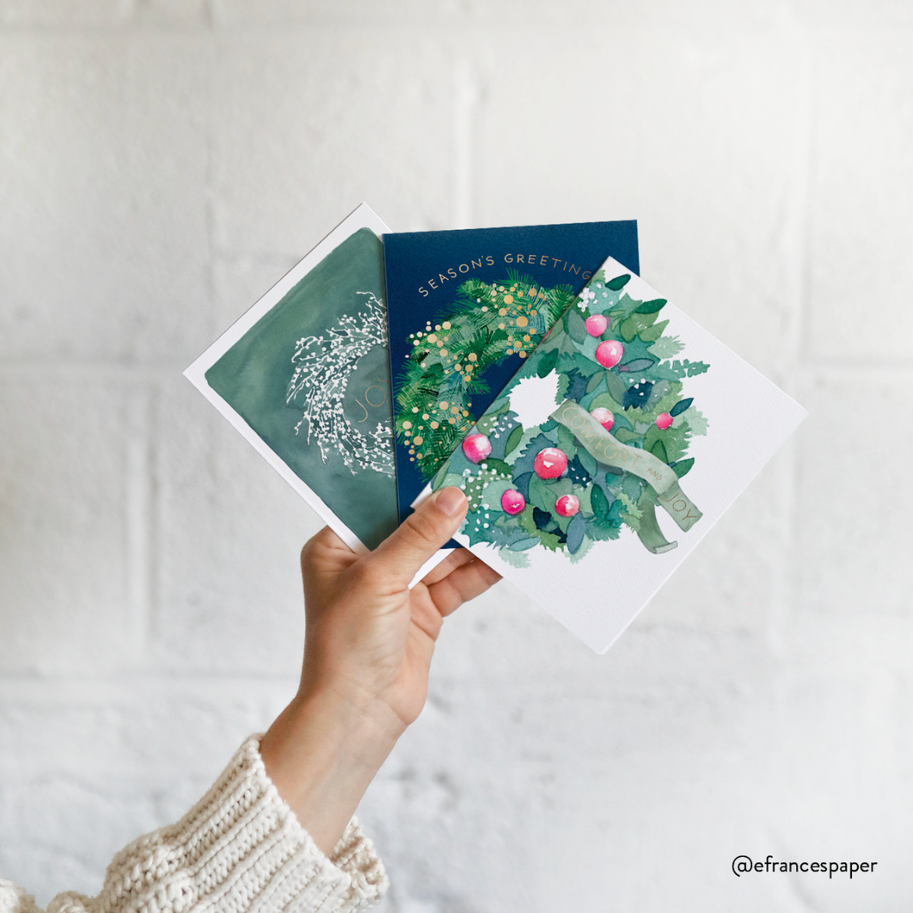 Season's Greens | Wreath Christmas Greeting Card