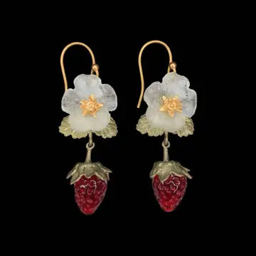 Michael Michaud Jewelry - Strawberry Flower Wire Drop Earrings