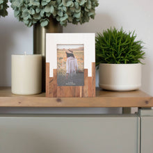 Load image into Gallery viewer, Resin Wood Casual Two-Tone Photo Frame - White, 4x6 in.
