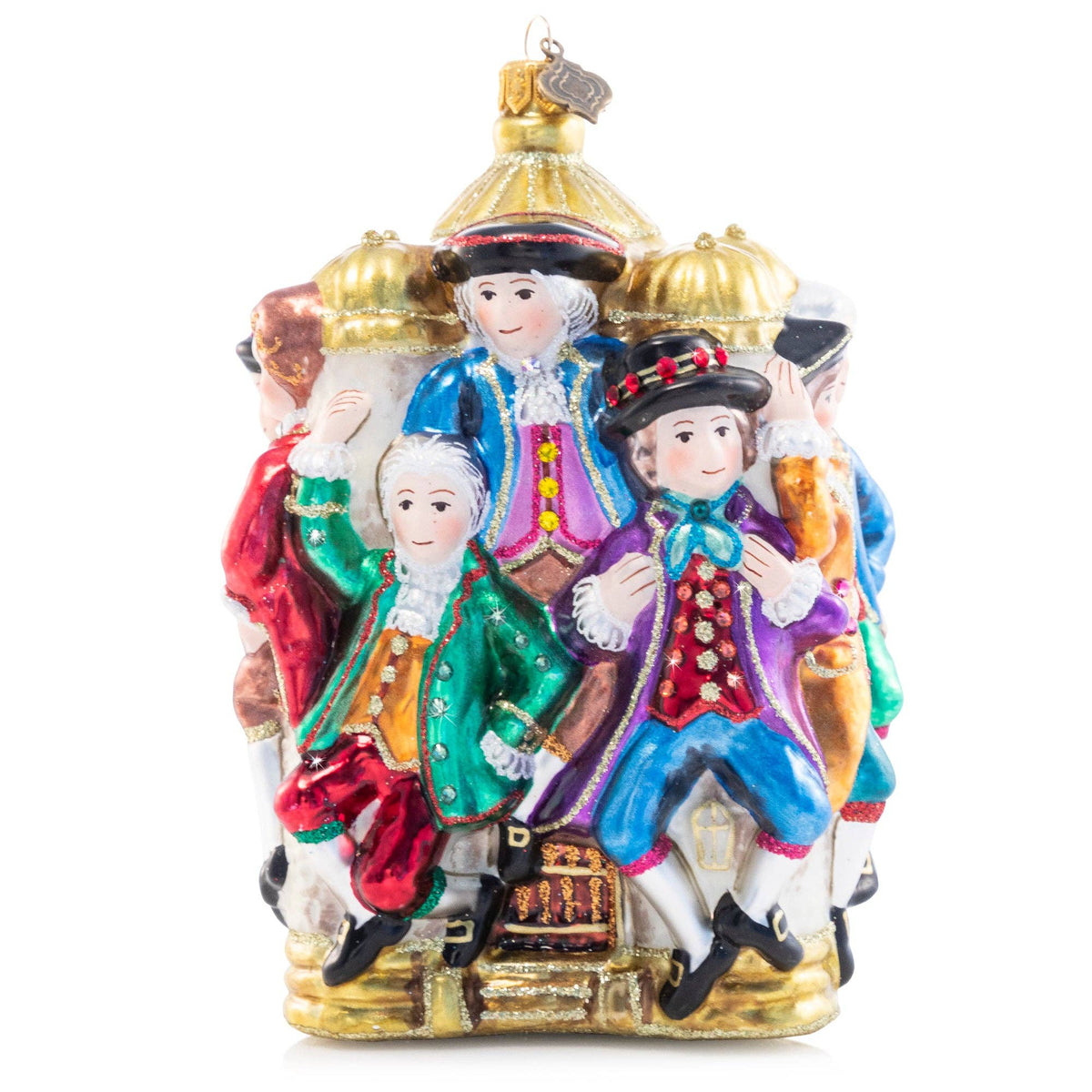 10 Lords-A-Leaping Glass Ornament