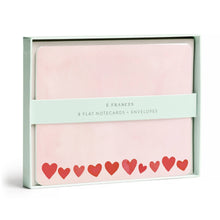 Load image into Gallery viewer, Mini Hearts Blush Flat Note Set

