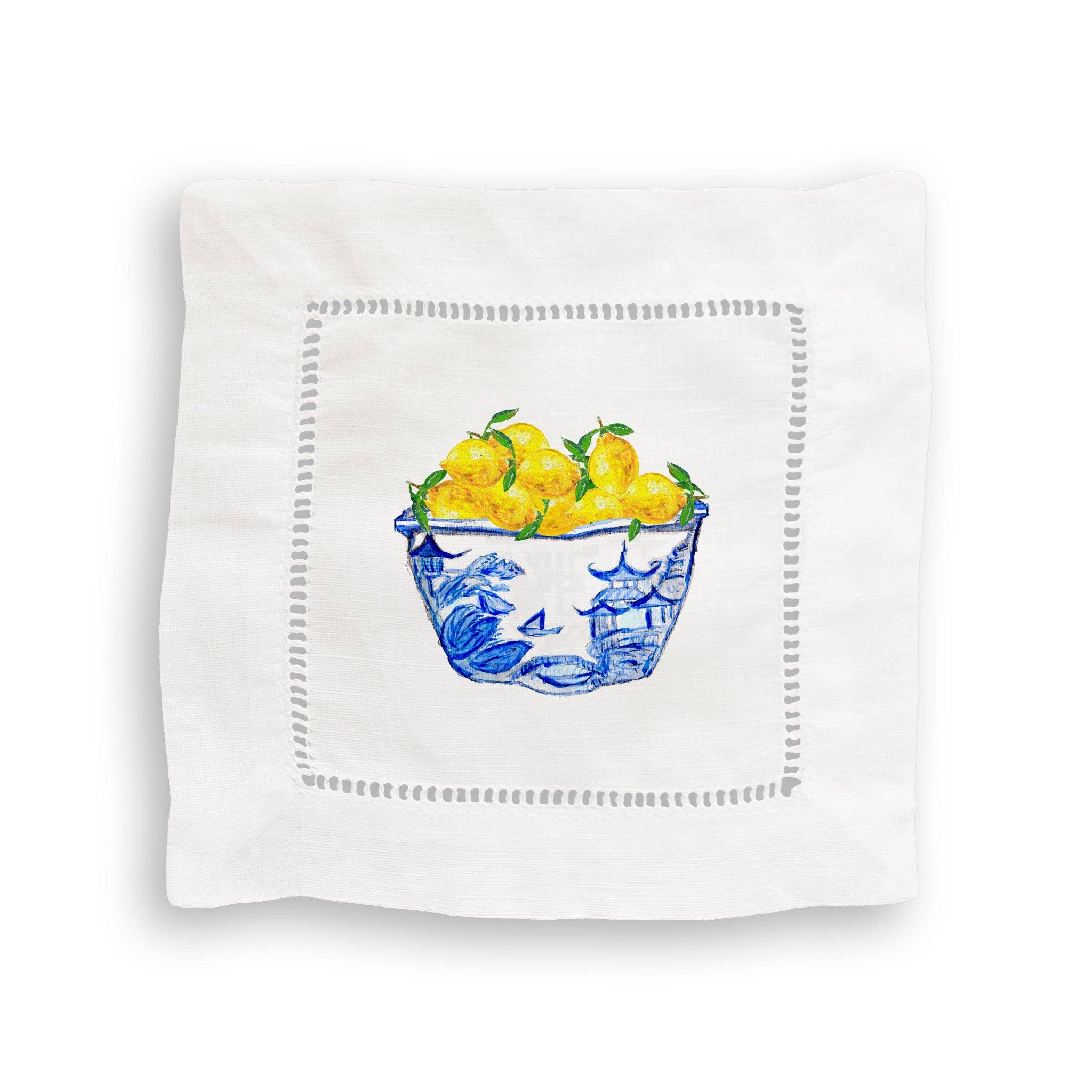 Blue & White Bowl with Lemons
