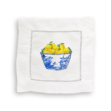 Load image into Gallery viewer, Blue &amp; White Bowl with Lemons
