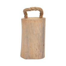 Load image into Gallery viewer, Object - Brown Wood Door Stopper with Rope Handle, 10 in.
