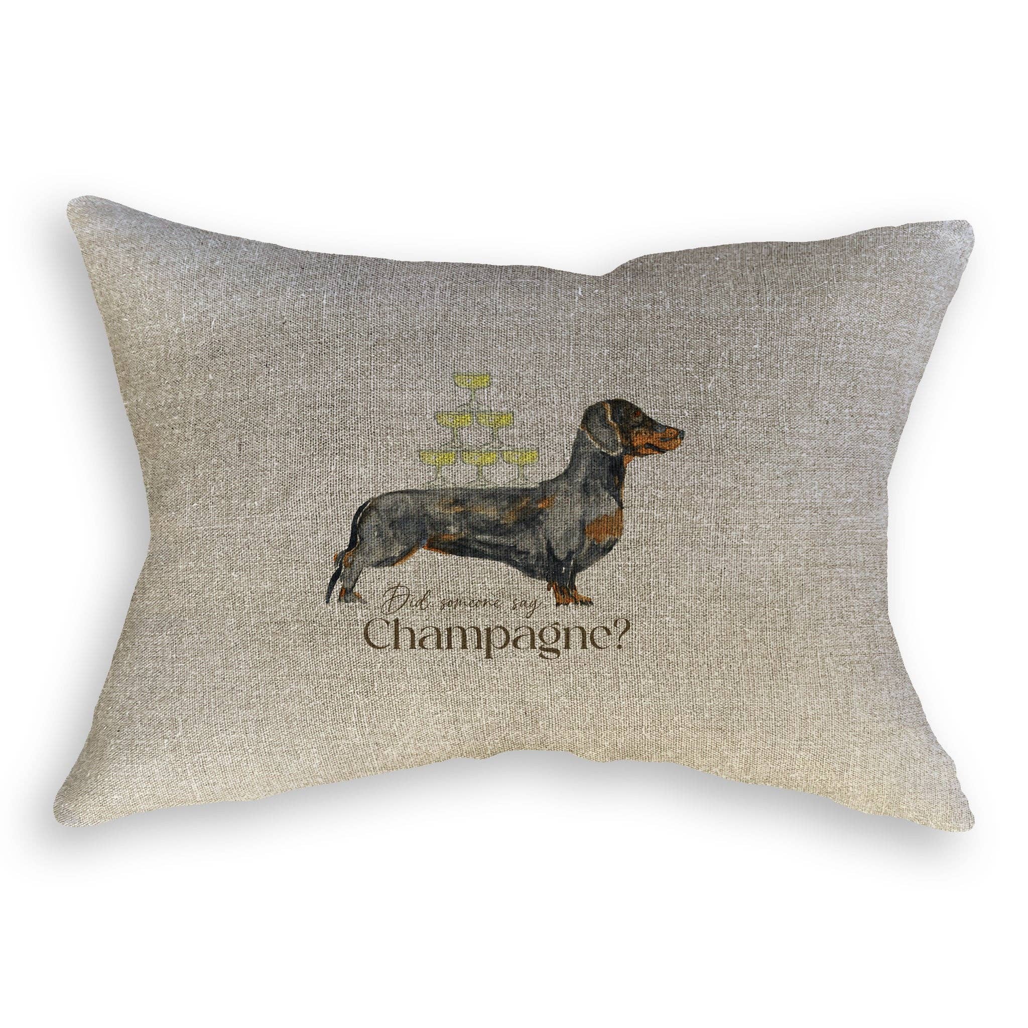 Dachshund with Champagne