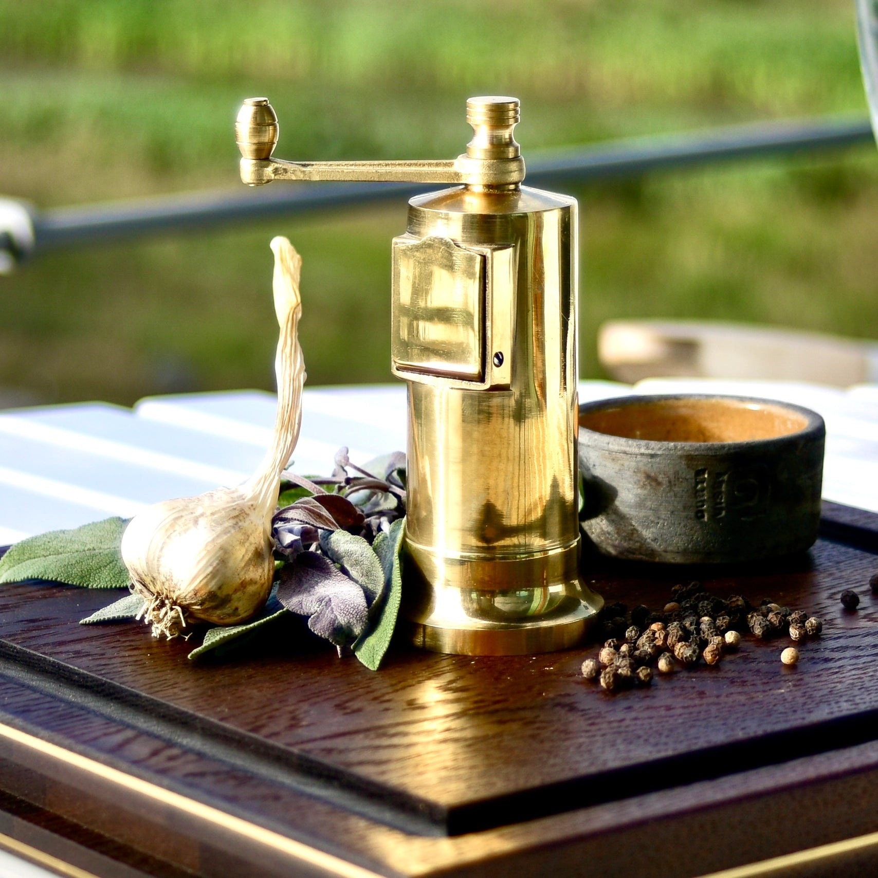 The Original 'Chefs Mate' - 5.3" Brass Pepper Grinder