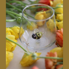 Load image into Gallery viewer, Handmade Bee Figure Drinking Glass
